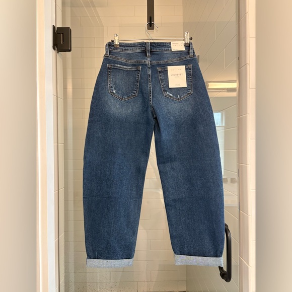 Lovervet - NWT Tara Cuffed Barrel Jeans - Picture 2 of 9